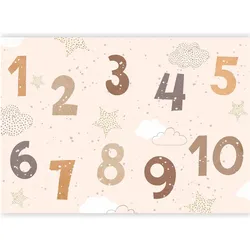 Artgeist, Tapete, Fototapete - Numbers Among Snowflakes (400 x 280 cm)