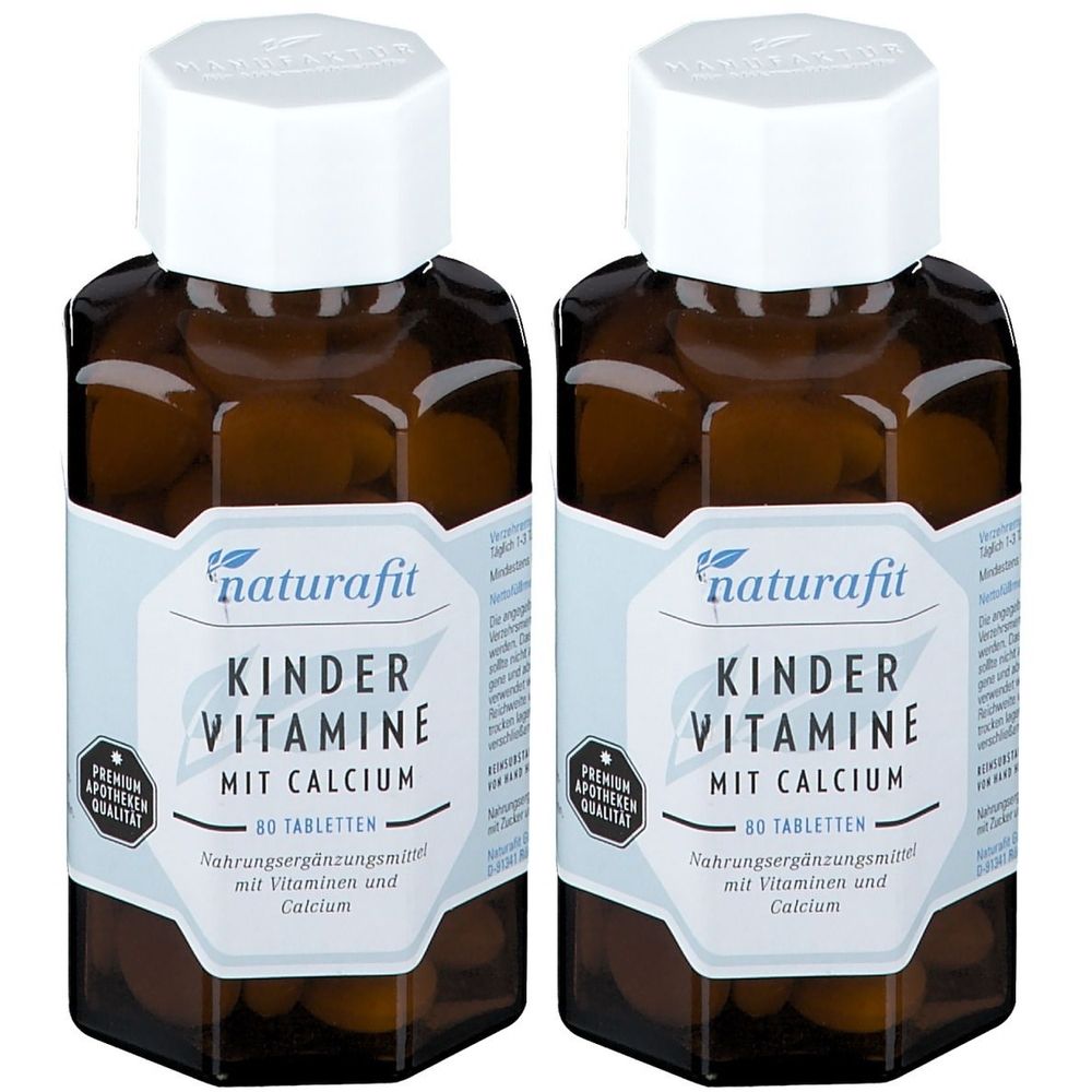 Naturafit Kindervitamine m.Calcium Lutschtabletten x2 2x80 St