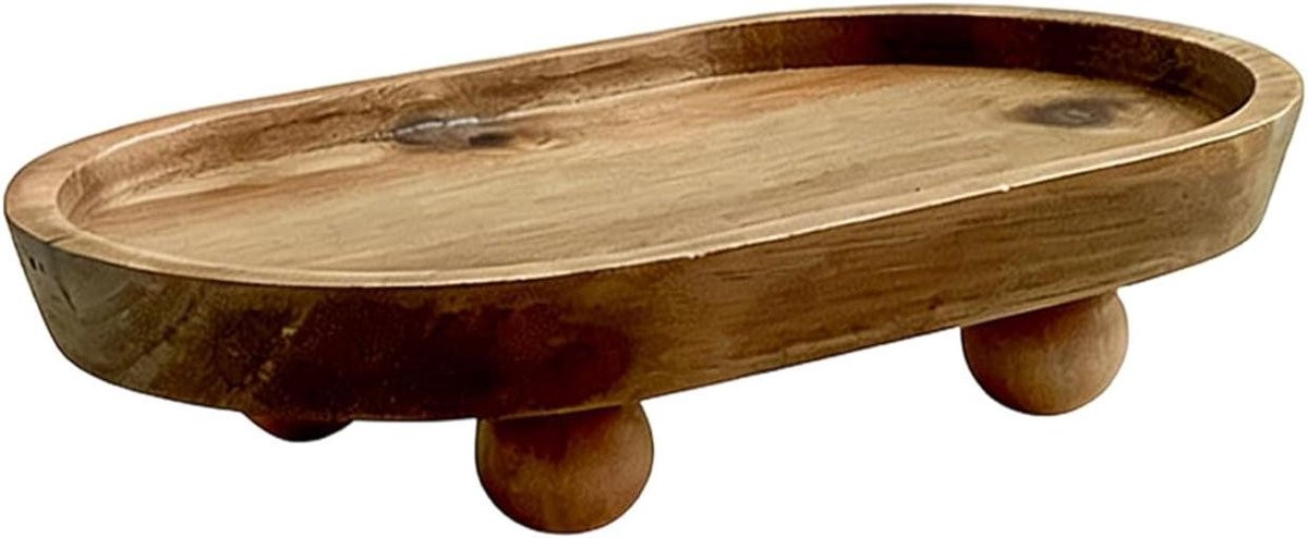 Houten Display Riser Bruin Decoratie Plateau Lengte: 19,8 cm