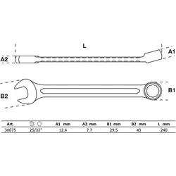 BGS Maul-Ringschlüssel SW 25/32" - 30675