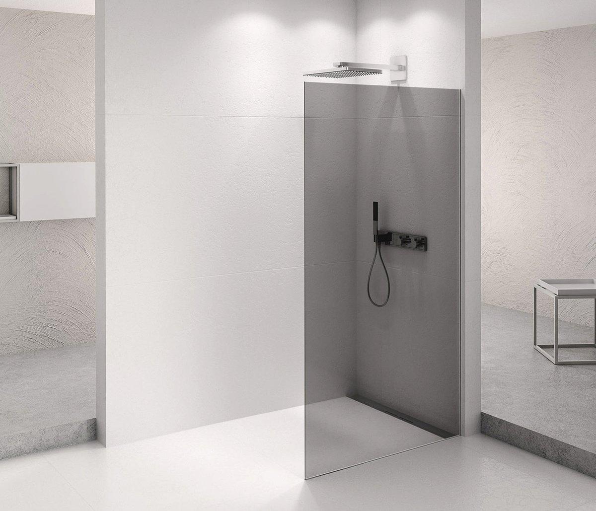Polysan ARCHITEX CHROM Duschabtrennung 1062 mm, graues Glas