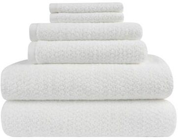 Farberware Fabreware FBT-008-W-7 White Cotton Yarn-Bath Towel- 6pc