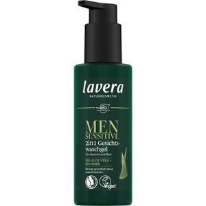 lavera Waschgel Men sensitive 2in1, feuchtigkeitsspendend, mit Bio-Aloe Vera & Bio-Birke, für alle Hauttypen, 150 ml
