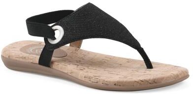 Women's Lifeway Sling back sandal by White Mountain in Black Glitter (Size 7 M)