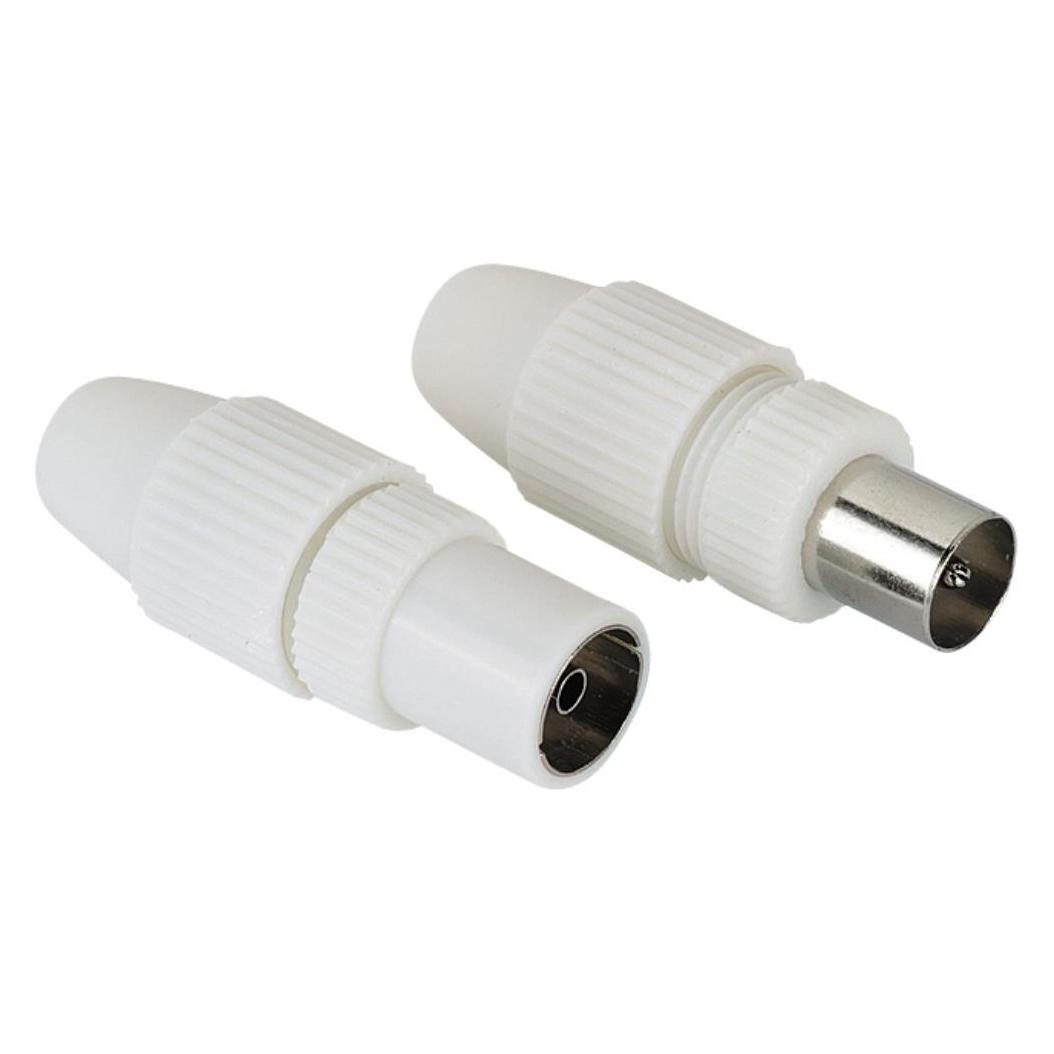 Hama Koax-Stecker und Koax-Kupplung im Set (Stecker und Verbinder) (00122474)