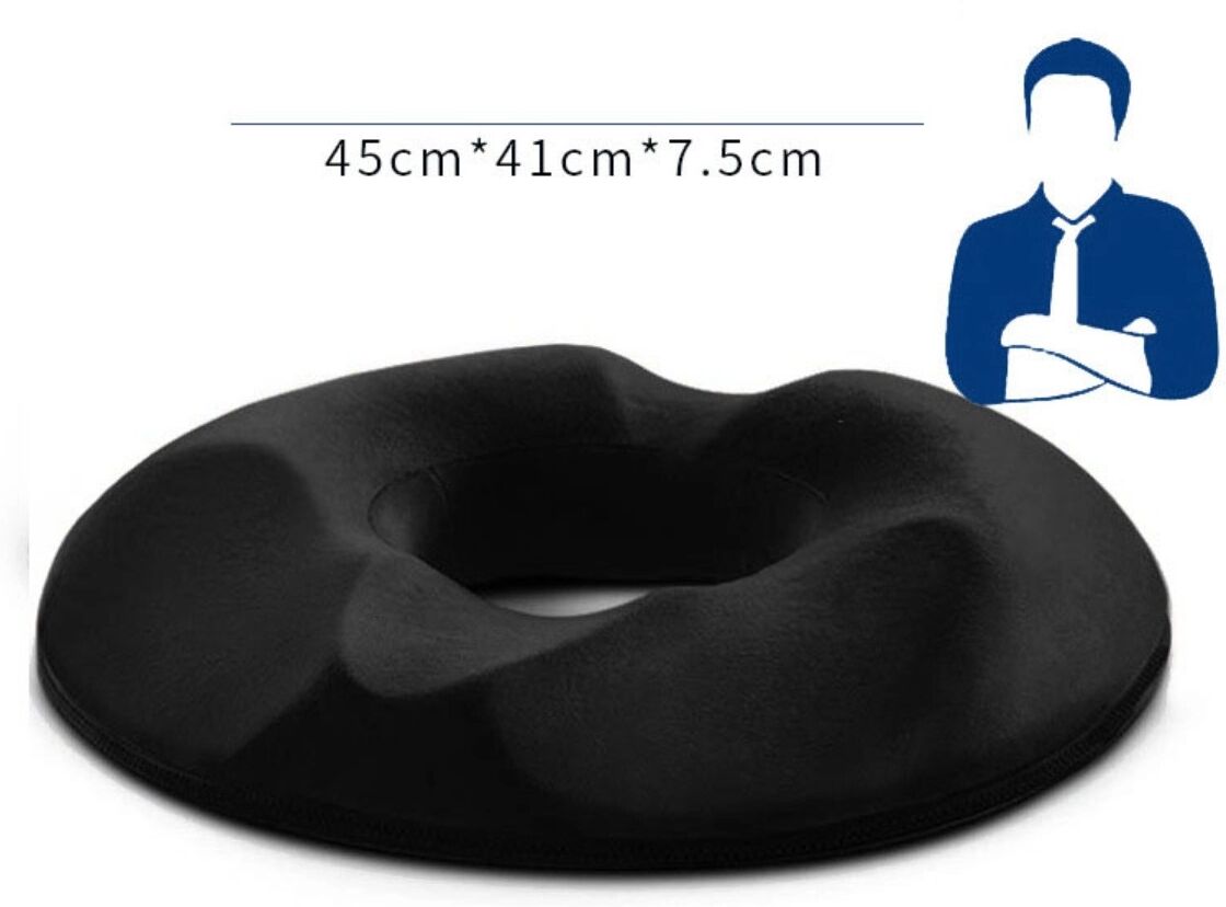 INF Druckentlastendes Sitzkissen Crystal Ultra-Soft – Herren Memory Foam ergonomisch 3D konturiertes Kissen für Büro- und Schwarz