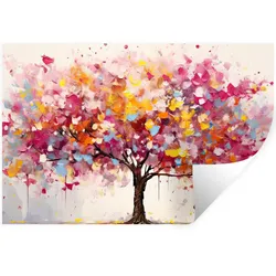WANDTATTOO Aquarell - Baum - Kunst - Abstrakt Wandsticker 120x80 cm