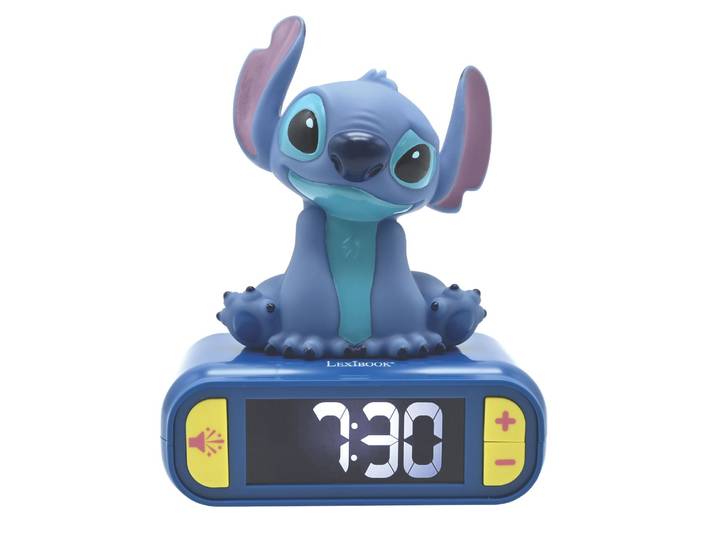 Radio reveil veilleuse 3D Stitch LEXIBOOK