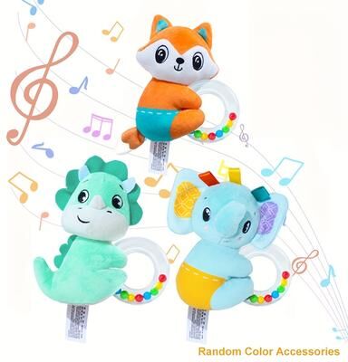 Trendy Discount Goods Cute Stuffed Animal Toys With Sound, Youngsters Soft Rattles Shaker, Youngsters Developmental Hand Grip Toys fox
