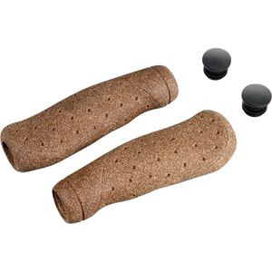 Ergotec Fahrradgriffe Ohio, Ø 22 mm, City- & Trekkingbike, aus Kork, mit Handballenauflage, aufschiebbar