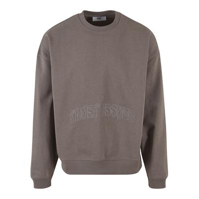 Sweater DEF "DEF DEF Trust Issues Pullover", Herren, Gr. S, braun (tornado), 80% Baumwolle, 20% Polyester, unifarben, Rundhals, Sweatshirts Sweater