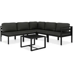 vidaXL 6-tlg. Garten-Lounge-Set mit Kissen Aluminium Anthrazit