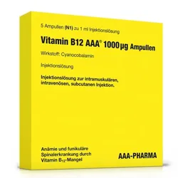 VITAMIN B12 AAA 1000 μg Ampullen Injektionslsg. 5X1 ml