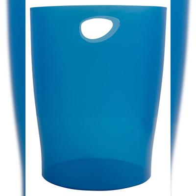 Exacompta 45360D 8x Papierkorb Ecobin, 15 Liter, Chromaline - Königsblau