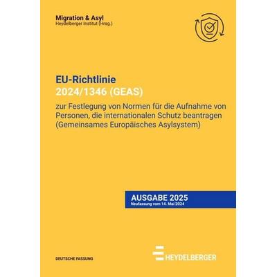 EU-Richtlinie 2024/1689 (GEAS), Taschenbuch von Heydelberger Institut, Epubli, 978-3-8190-4147-1