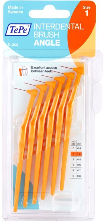 TePe Angle Size 1 brossettes interdentaires 0,45 mm 6 pcs