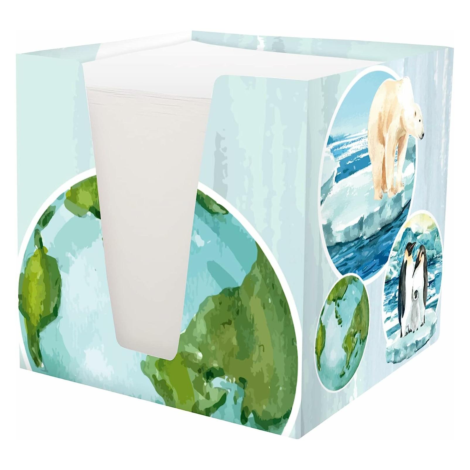 Rnk Verlag Zettelbox World weiss inkl. ca. 900 Notizzettel weiss (92 x 92 mm) (46799)