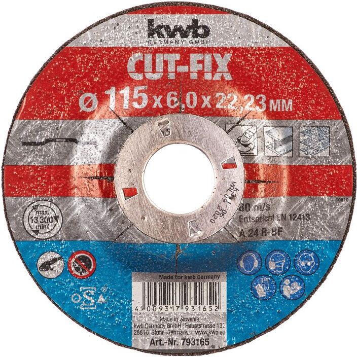 Disco abrasivo per smerigliare Kwb 793165 CUT FIX