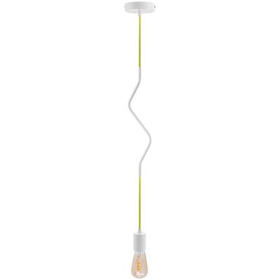 PACO HOME Pendelleuchte "SNAKE", weiß (weiß, gelb), 1, Ø 4,5cm, Leuchten, Pendelleuchte