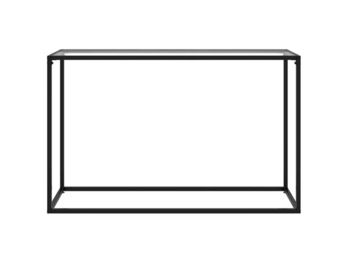 GKHPYURE Konsolentisch, transparent, 120 x 35 x 75 cm, aus gehärtetem Glas Gehärtetes Glas, pulverbeschichteter Stahl, transparent, 5 mm dick, inklusive Wandbefestigung, Montage