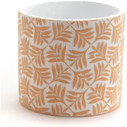 Übertopf Mimosa großes Modell - Orange Rund Stein Amadeus 16.8x16.8 cm