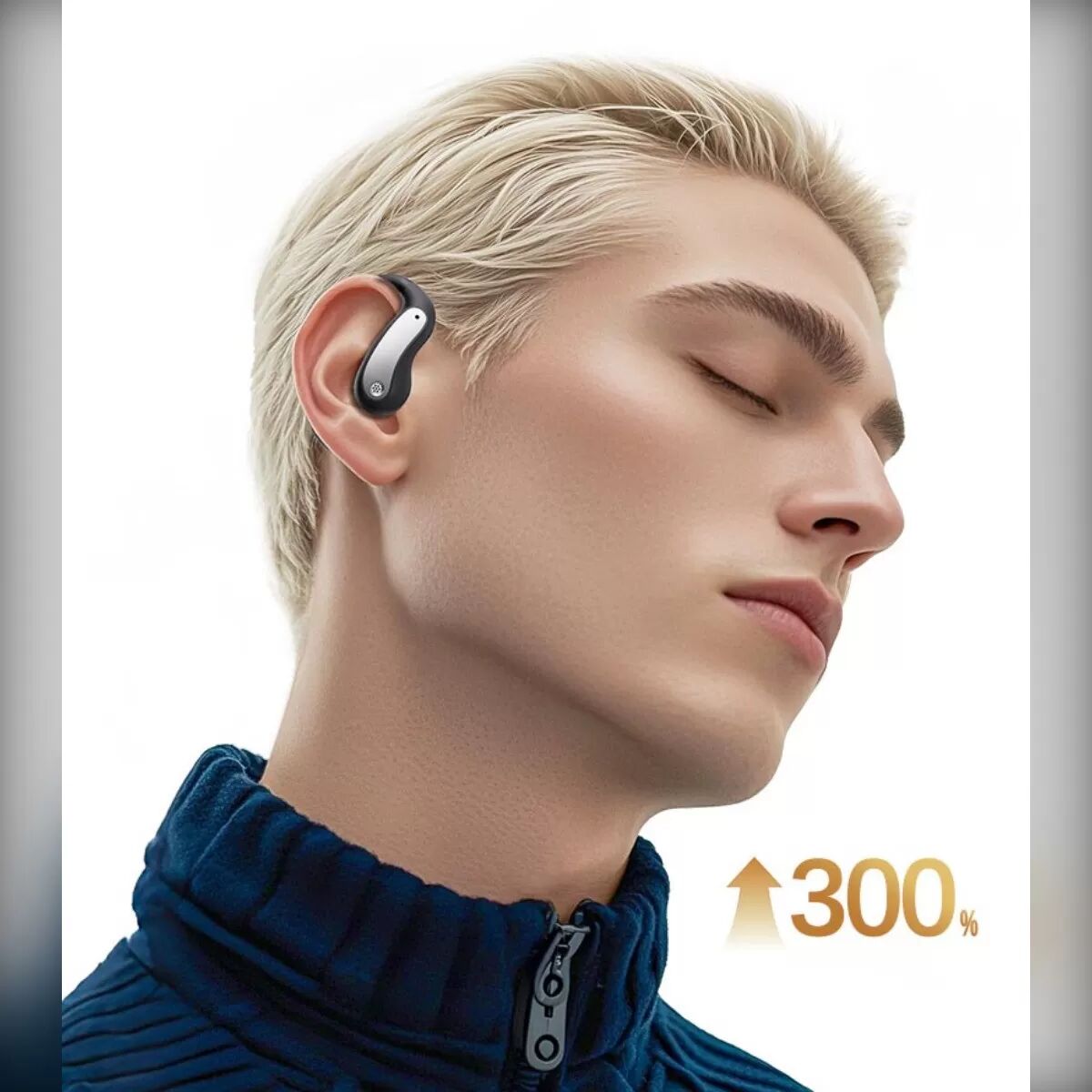 INF Digitale Anzeige Ohrbügel Sport Bluetooth Kopfhörer mit KI-Übersetzung Beige