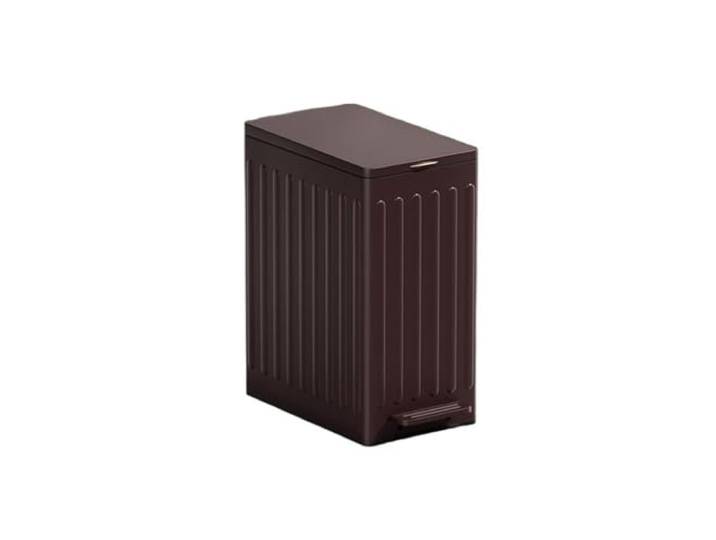 HGYNBCP Schlanker Badezimmer-Mülleimer mit Deckel – eleganter Abfalleimer mit Fußpedal(Red)