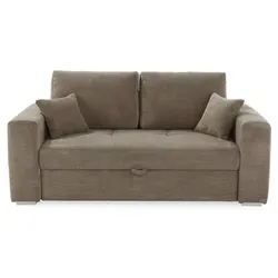 Schlafsofa Toni Cord Taupe 141 x 197 cm