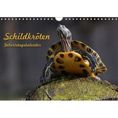 Schildkröten Geburtstagskalender (Wandkalender immerwährend DIN A4 quer)