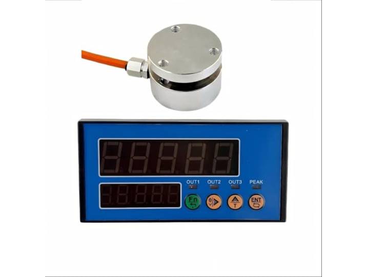 Präziser Edelstahl-Knopf-Wägezelle, digitale Anzeige, Vollausstattung Geeignet for elektronische Geräte und Baumaschinen für Trichter(300KG,10-28V)