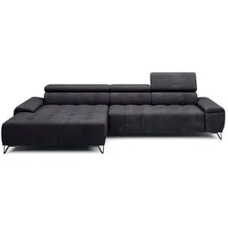 Ecksofa Palladio Stoff Grau Graphit