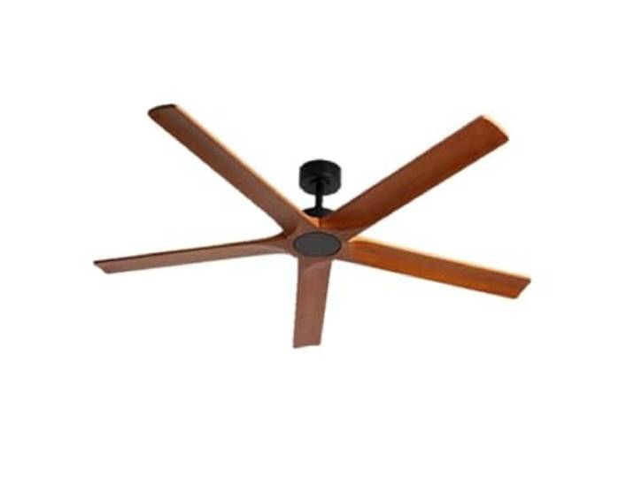CREATE / WIND INDUSTRIAL WOOD XL/Ventilateur de plafond 100% bois avec télécommande / 40W\, Silencieux\, Ø165 cm\, 6 vitesses\, programmable\, fonction été-hiver