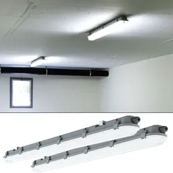 2x LED Decken Wannenleuchte Lampe Beleuchtung  L 120cm 4000 Kelvin, 4320 Lumen Feucht und Nassraumleuchte geeignet für Garage, Keller, Werkstatt