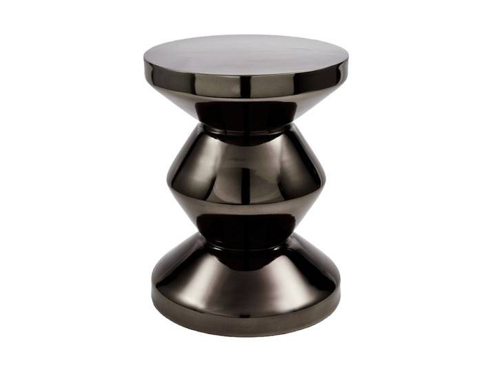Design Beistelltisch & Hocker „Zig Zag“ Metallic Schwarz Pols Potten