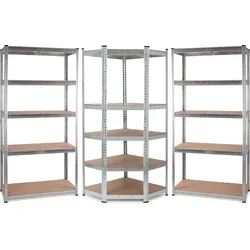Stagecaptain Heavyrack Lager-Eckregal Extended Set Silber