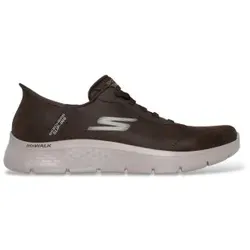 Skechers für Herren. 216326 Slip-Ins Sneaker: GO WALK Flex - Smooth Motion braun (41), Stoff, Wohnung, Keine, Lässig