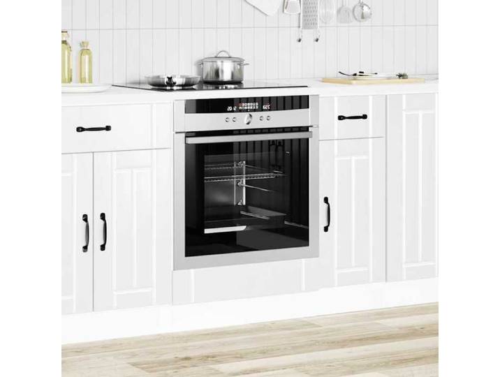 COCO Armoire de Four Lucca Blanc Brillant 60x46x81 5 cm avec emplacement four et micro-ondes pour Cuisine_26_16522