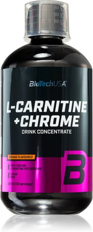 BioTechUSA L-Carnitine + Chrome concentré pour la préparation de boisson saveur Orange 500 ml