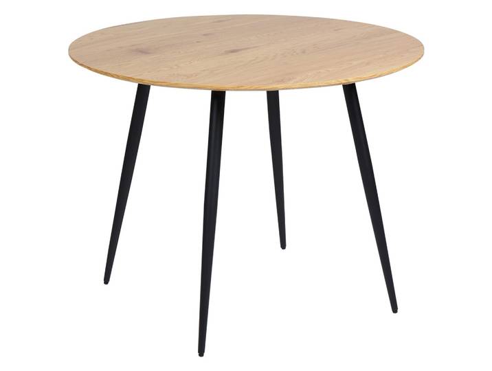 ESSTISCH heller Holzfarbton/schwarz 100 cm rund Bjorka