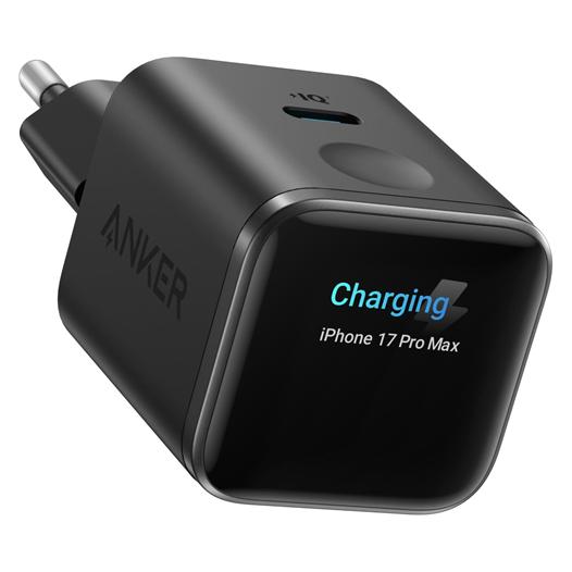 Anker Nano GaN Smart Display Charger (45 W, 1 Port) (A121DG11)