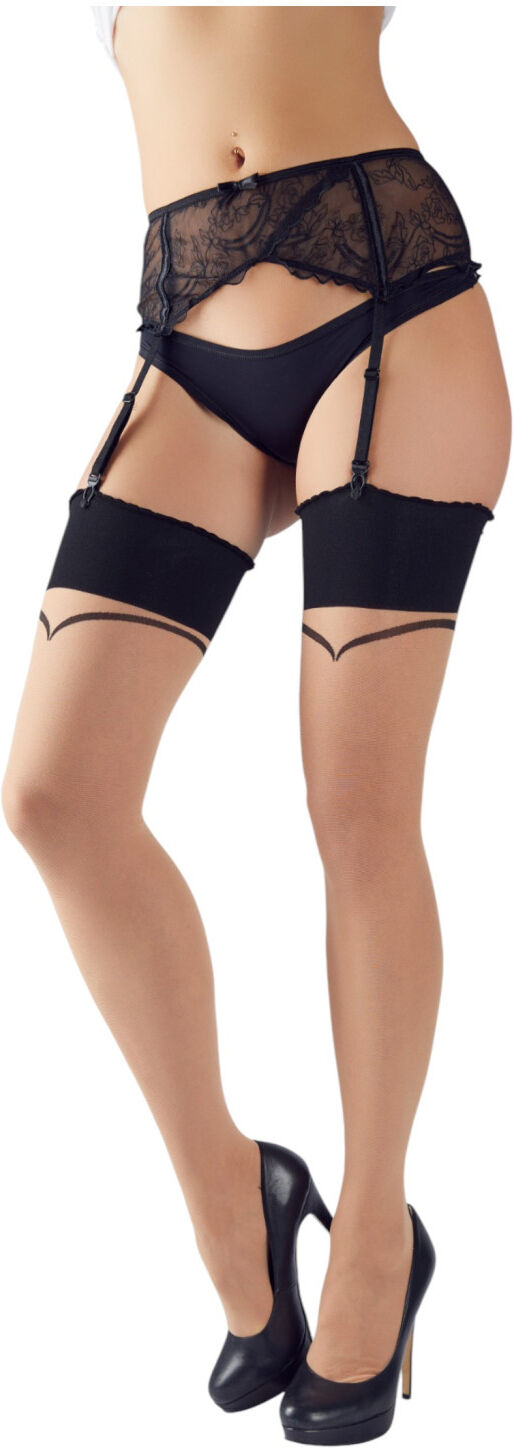 Cottelli Legwear - Back Seam Bow Stockings (Natural)