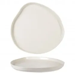 Vogue Creme Flachteller Ø 30 cm H 2,4 Stapelbar Feinporzellan Digitaldruck Rinart 12er-Pack