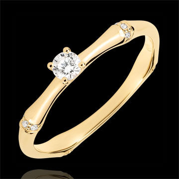 Edenly Verlobungsring Heiliger Urwald - 0.09 Karat Diamant - 18 Karat Gelbgold