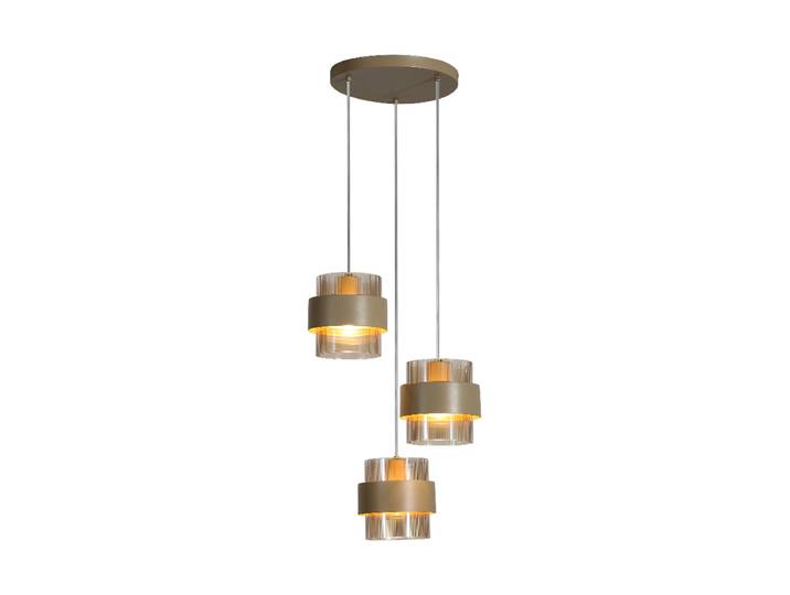 Multi-Drop Design Pendellampe Royal 3-Flammig Gold, Amber Searchlight