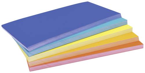 Magnetoplan Rainbow Moderationskarte farbig sortiert, Rot, Orange, Gelb rechteckig 200mm x 100mm 250St.
