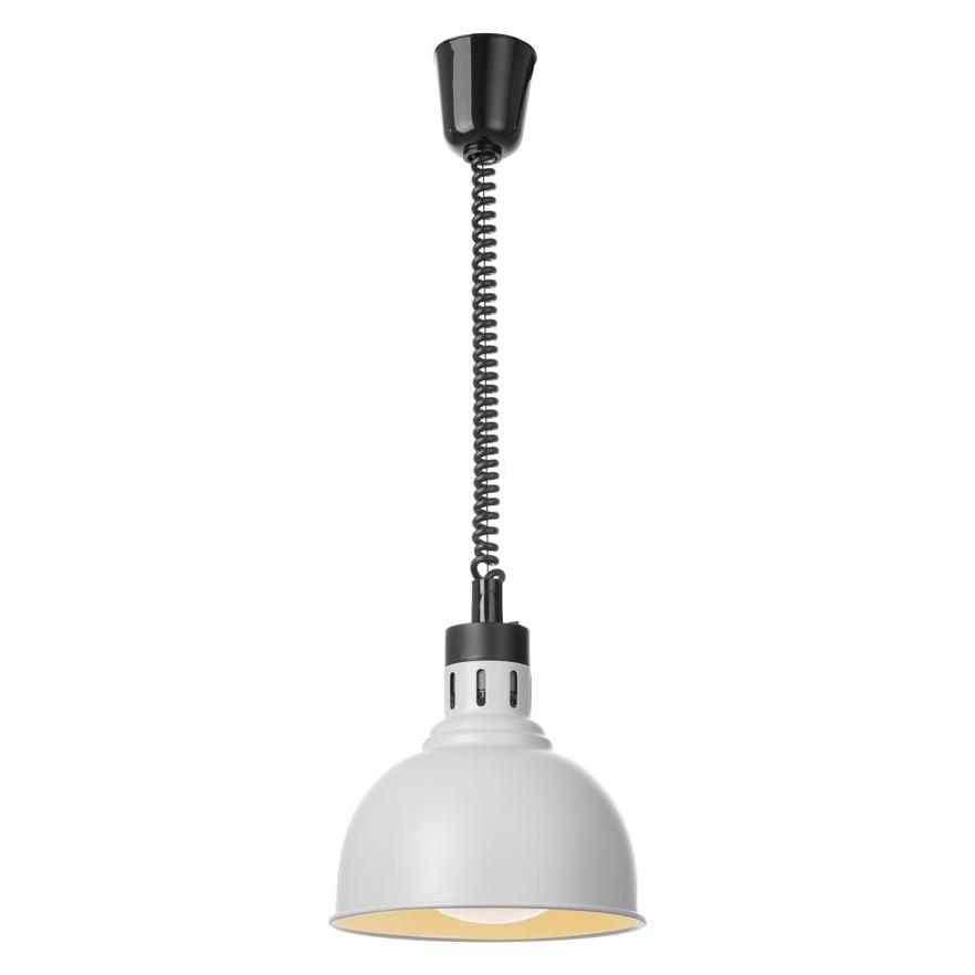 Hendi Höhenverstellbare Wärmelampe, kuppelförmig,, Weiss, 230V/250W, Ø250x(H)207mm (76449515)