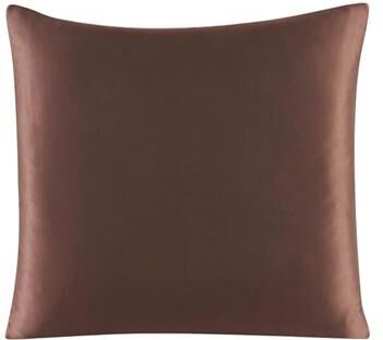 Uplifted Finds Pure Silk Pillowcase With Zipper Closure Soft Luxury Pillow Cover 65 X 65 Cm coffee