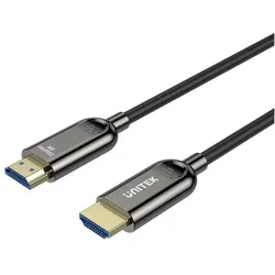 Unitek HDMI 21 AOC 8K 120Hz optical cable 80m (80 m), Videokabel, Schwarz