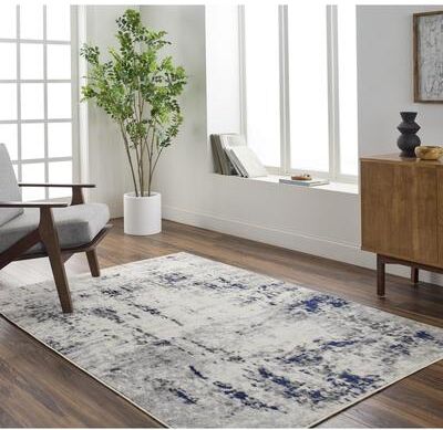 Livabliss Joel Mod Black/Ivory Ombre Geometric Striped Area Rug