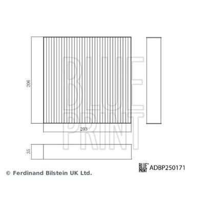 BLUE PRINT Filter, Innenraumluft adbp250171 für BYD